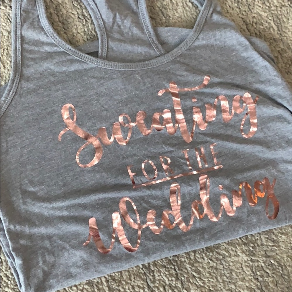Sweating for the wedding tank